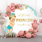 Lofaris Gold Little Princess Is On The Way Baby Shower Backdrop
