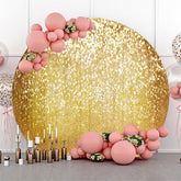 Lofaris Gold Sliver Glitter Round Backdrop For Dance Party