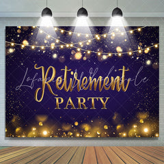 Lofaris Gold Sparkling Bokeh Royal Purple Retirement Backdrop