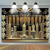 Lofaris Gold The Great Gatsby Adult Birthday Party Backdrop