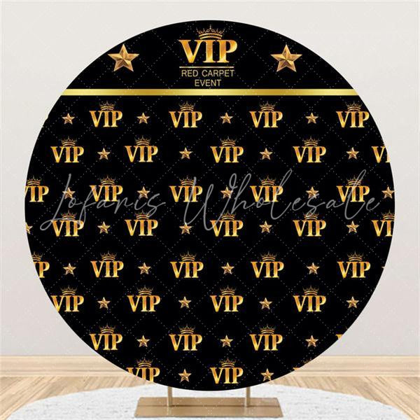Lofaris Gold Vip Red Carpet Event Party Custom Circle Backdrop
