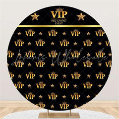 Lofaris Gold Vip Red Carpet Event Party Custom Circle Backdrop