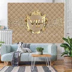 Lofaris Gold Vip With Crown Birthday Party Backdrop For Woman