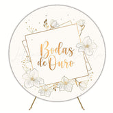 Golden Anniversary Round Backdrop for Celebration