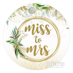 Lofaris Golden Circle Floral Leaves Special Wedding Backdrop