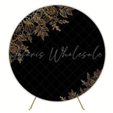 Golden Flowers Round Backdrop for Luxurious Vibe Party