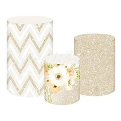 Golden Glitter Sparkle Themed Cover Cylinders Kit