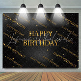 Lofaris Golden Step And Repeat Black Wall Birthday Backdrop