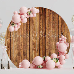 Golden Wood Round Backdrop for Rustic Feel Event