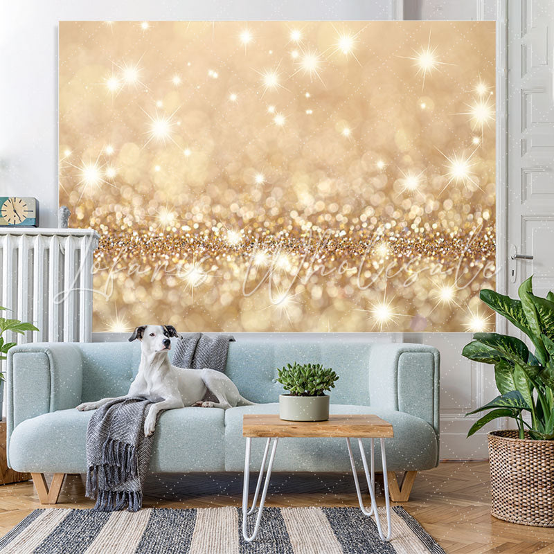Lofaris Gorgeous Golden Flash Bokeh Backdrop For Birthday Party
