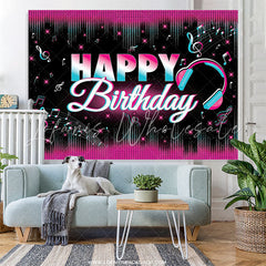 Lofaris Gorgeous Headset Music Theme Birthday Party Backdrop