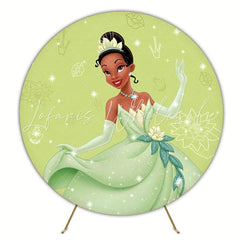 Graceful Tiana Princess Round Backdrop For Fairytale Party Celebration