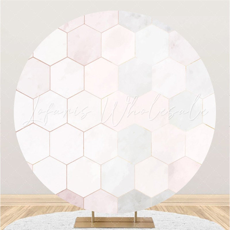 Lofaris Gradient Diamond Pattern Honeycomb Theme Circle Backdrop