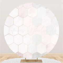 Lofaris Gradient Diamond Pattern Honeycomb Theme Circle Backdrop