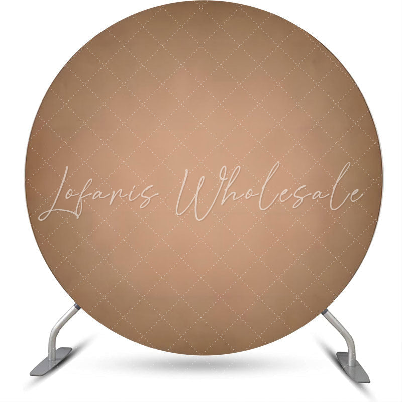 Lofaris Gradient Khaki Simple Circle Backdrop For Birthday