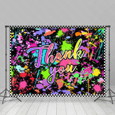 Lofaris Graffiti Black Wall Theme Thanksgiving Day Backdrop