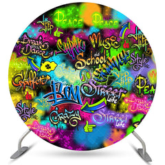 Lofaris Graffiti Bom School Music Circle Dance Party Backdrop