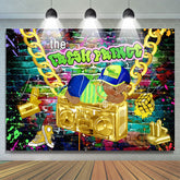 Lofaris Graffiti Wall With Goden Themed Baby Shower Backdrop