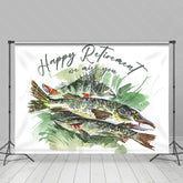 Lofaris Greem Fish We Miss You Happy Retirement Backdrop