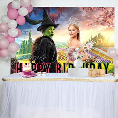 Green Castle Princess Wicked Backdrop for Birthday Party