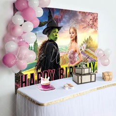 Green Castle Princess Wicked Backdrop for Birthday Party