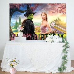 Green Castle Princess Wicked Backdrop for Birthday Party