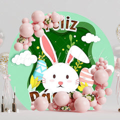 Green Easter Fresh Round Backdrop for Spring Party Event