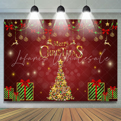 Lofaris Green Gifts Red Bowknot Merry Christmas Backdrop