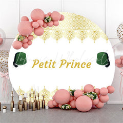 Lofaris Green Hat Gold Petit Prince Roud Baby Shower Backdrop