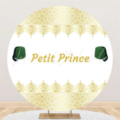 Lofaris Green Hat Gold Petit Prince Roud Baby Shower Backdrop