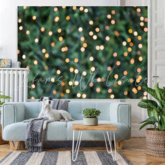 Lofaris Green Leaves and Lights Bokeh Backdrop for Winter