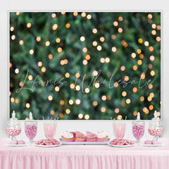 Lofaris Green Leaves and Lights Bokeh Backdrop for Winter