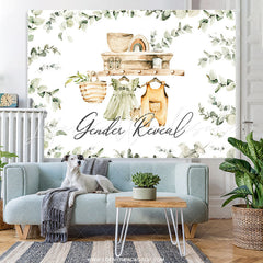 Lofaris Green Leaves Baby Shower Gender Reveal Backdrop
