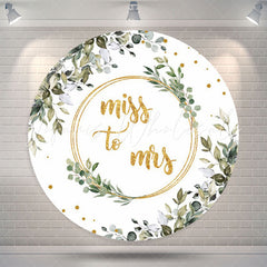 Lofaris Green Leaves Boho Theme Round Bridal Shower Backdrop