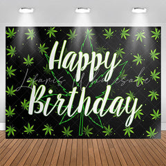 Lofaris Green Leaves Fluorescenet Birthday Party Backdrop