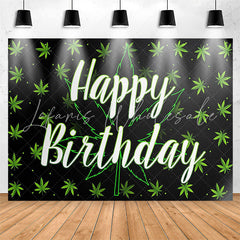 Lofaris Green Leaves Fluorescenet Birthday Party Backdrop