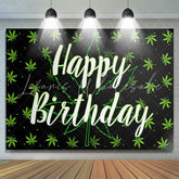 Lofaris Green Leaves Fluorescenet Birthday Party Backdrop