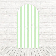 Green Looney Tunes Stripes Colorful Arch Backdrop For Fun-Filled Party