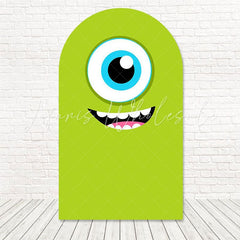 Green Monsters Inc. Arch Backdrop for Playful and Fun Party Decor