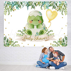 Lofaris Green Plants And Tirtle With Heart Baby Shower Backdrop