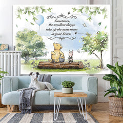 Lofaris Green Trees And Blue Balloon Bear Birhday Backdrop
