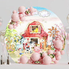 Greenery Farm Planting Round Backdrop for Outdoor Event