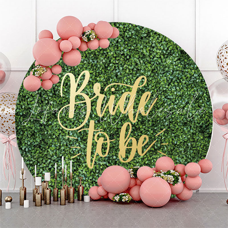 Lofaris Greenery Leaves Round Bridal Shower Backdrop Cover