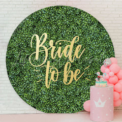 Lofaris Greenery Leaves Round Bridal Shower Backdrop Cover