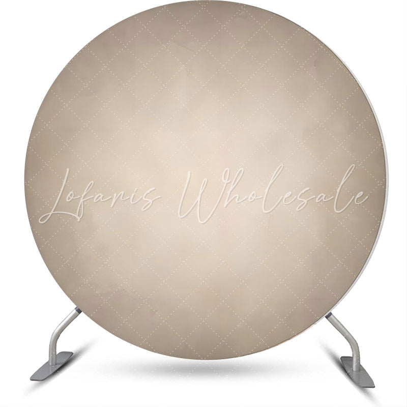 Lofaris Grey White Gradient Round Birthday Party Backdrop