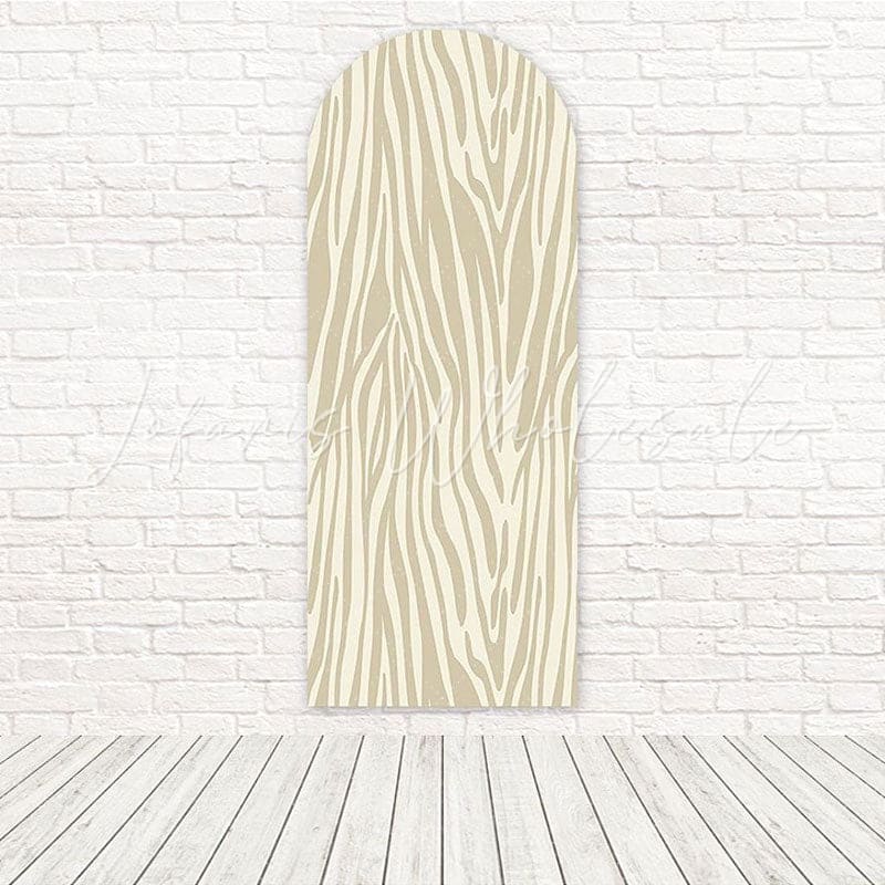 Grey Zebra Print Arch Backdrop For Chic And Modern Events