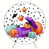 Halloween Boo Round Backdrop for Spooky Party Theme Ideas