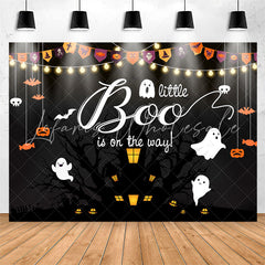 Lofaris Halloween Light A Little Boo Baby Shower Backdrop