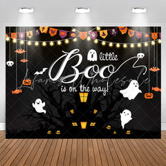 Lofaris Halloween Light A Little Boo Baby Shower Backdrop