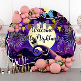 Lofaris Halloween Little Nightmare Round Baby Shower Backdrop
